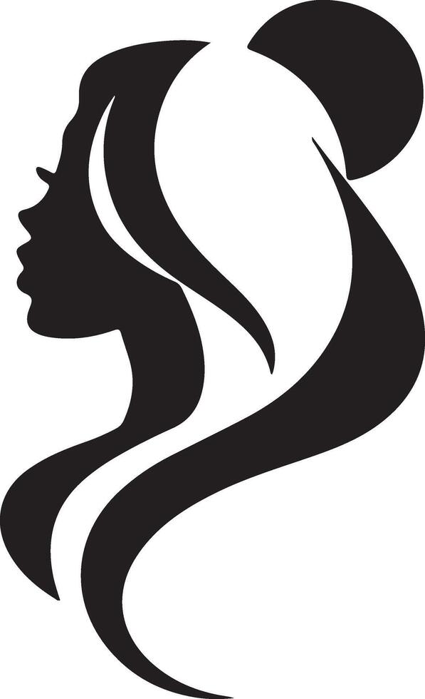 Stylish Woman Hair Beauty and Salon vector