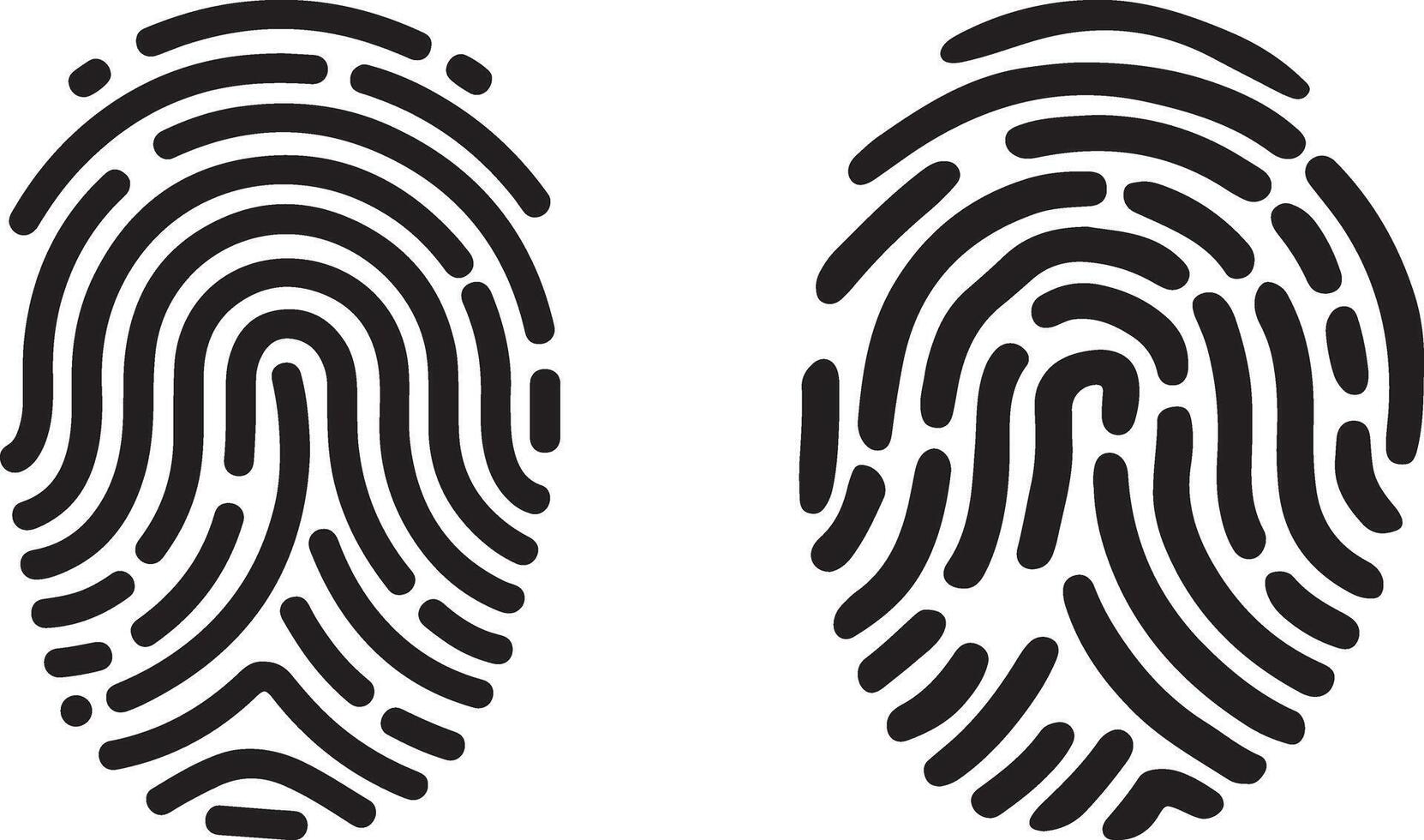 Fingerprint Identification Illustration Black and White vector