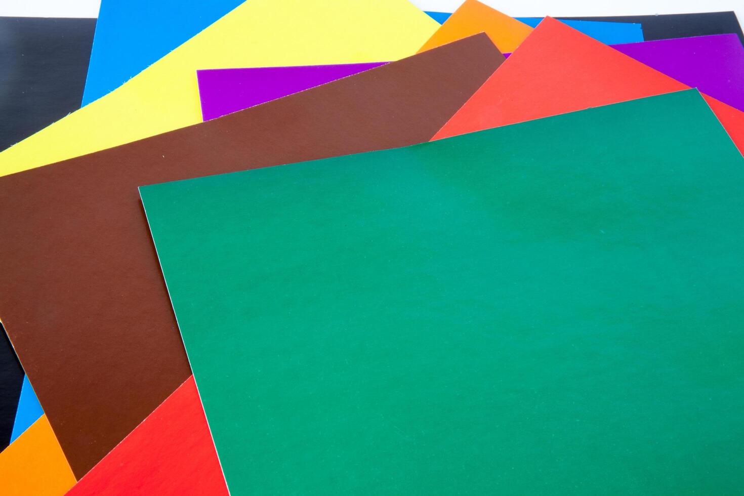 A pile of colored paper photo