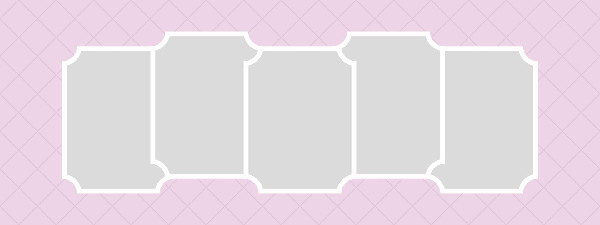 Design Frame photo picture blank collage template vector