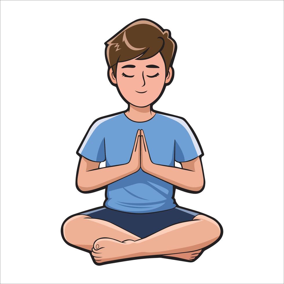 Relaxing Yoga Poses Illustration vector