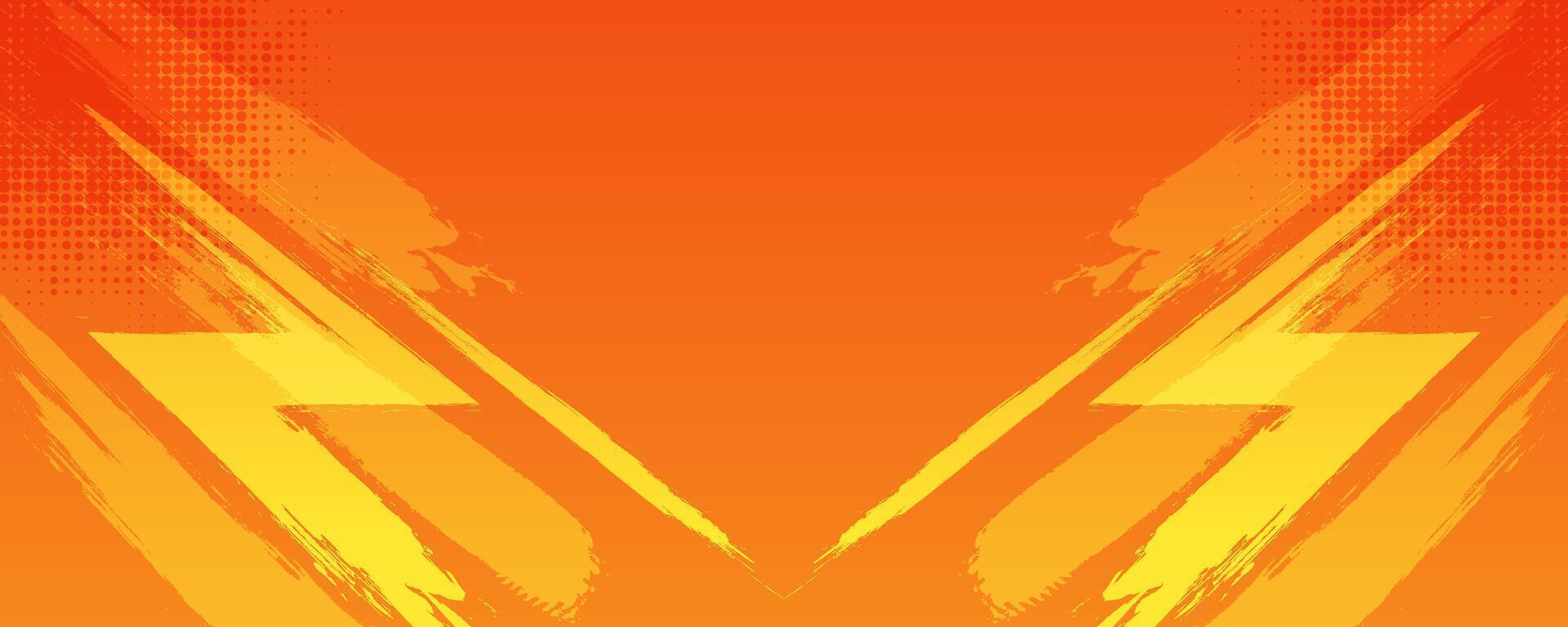 Dynamic orange abstract background with grunge texture and modern design illustration template vector