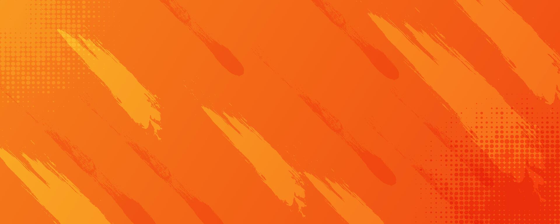 Orange abstract background with grunge texture and modern design illustration template vector