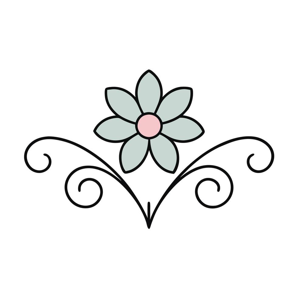 Minimalist Floral Ornament Silhouettes Set for Design and Decoration vector