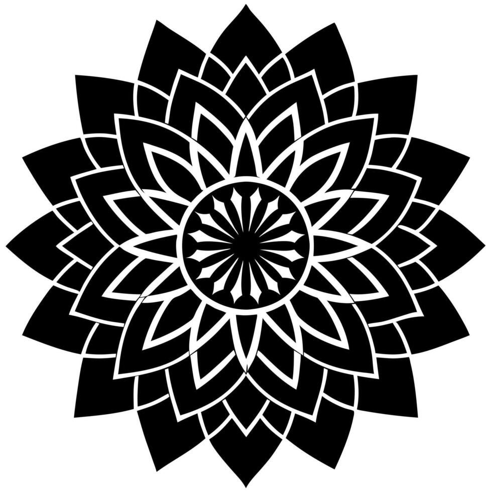 Elegant Floral Mandala Silhouette Collection for Creative Projects vector