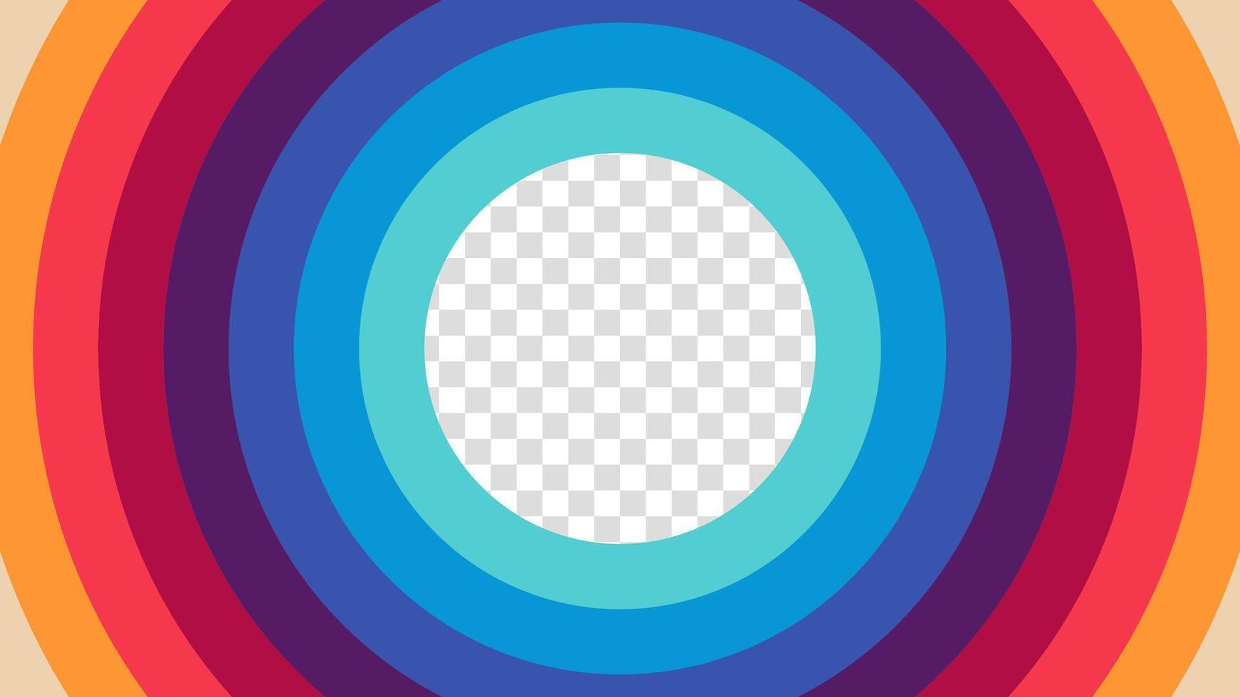 Abstract retro background with colorful circles inspired by the 60s, 70s, and 80s. A vintage design with a modern touch. vector