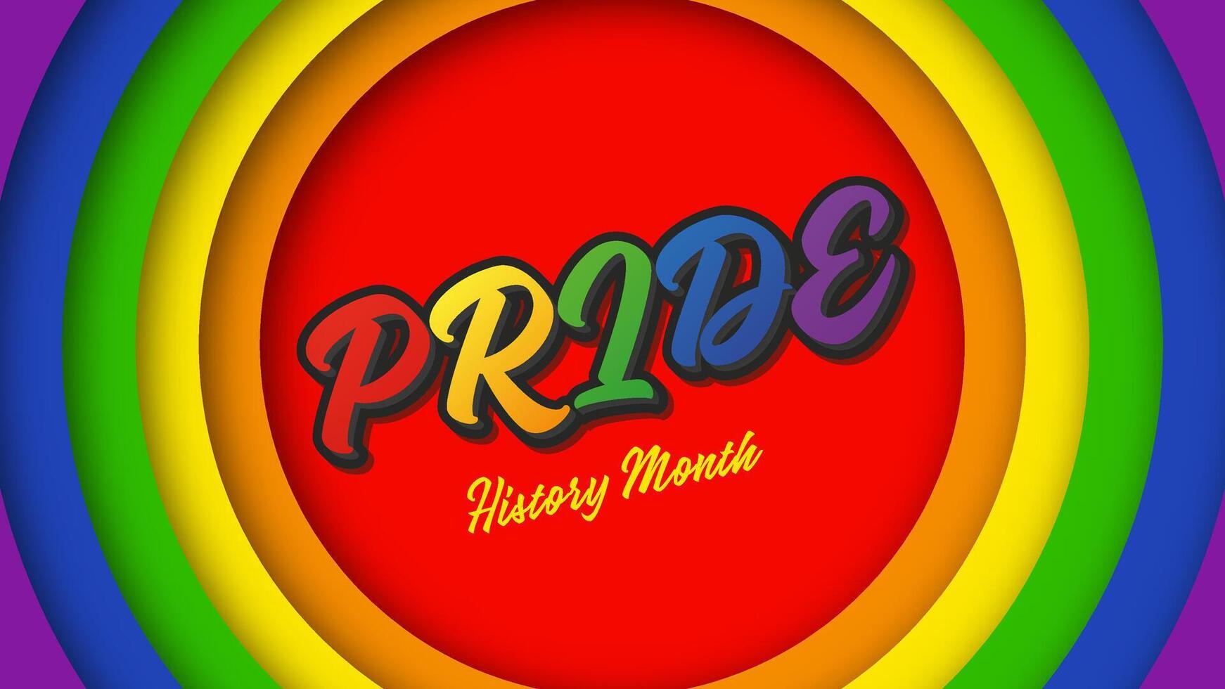 PRIDE History Pride Month. Rainbow concept. illustration vector