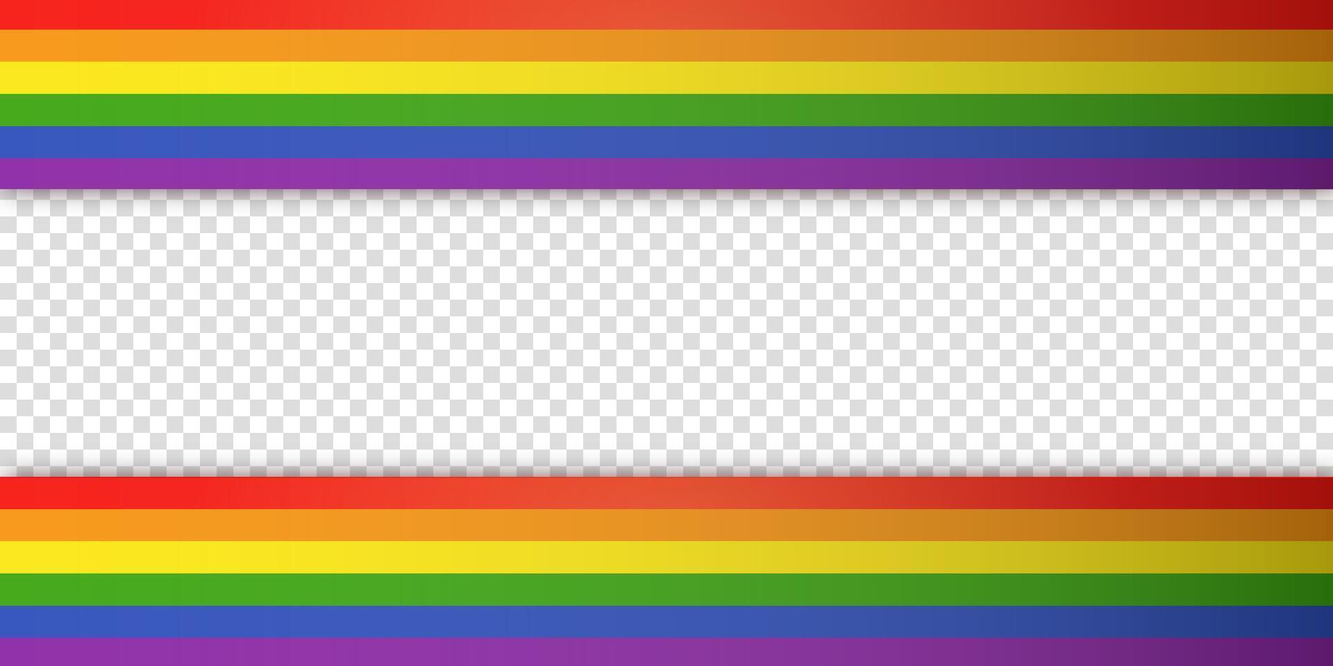 Abstract rainbow LGBTQ pride ribbon with geometric design on white background. Ideal for Pride Month, History Month, or text placement. vector