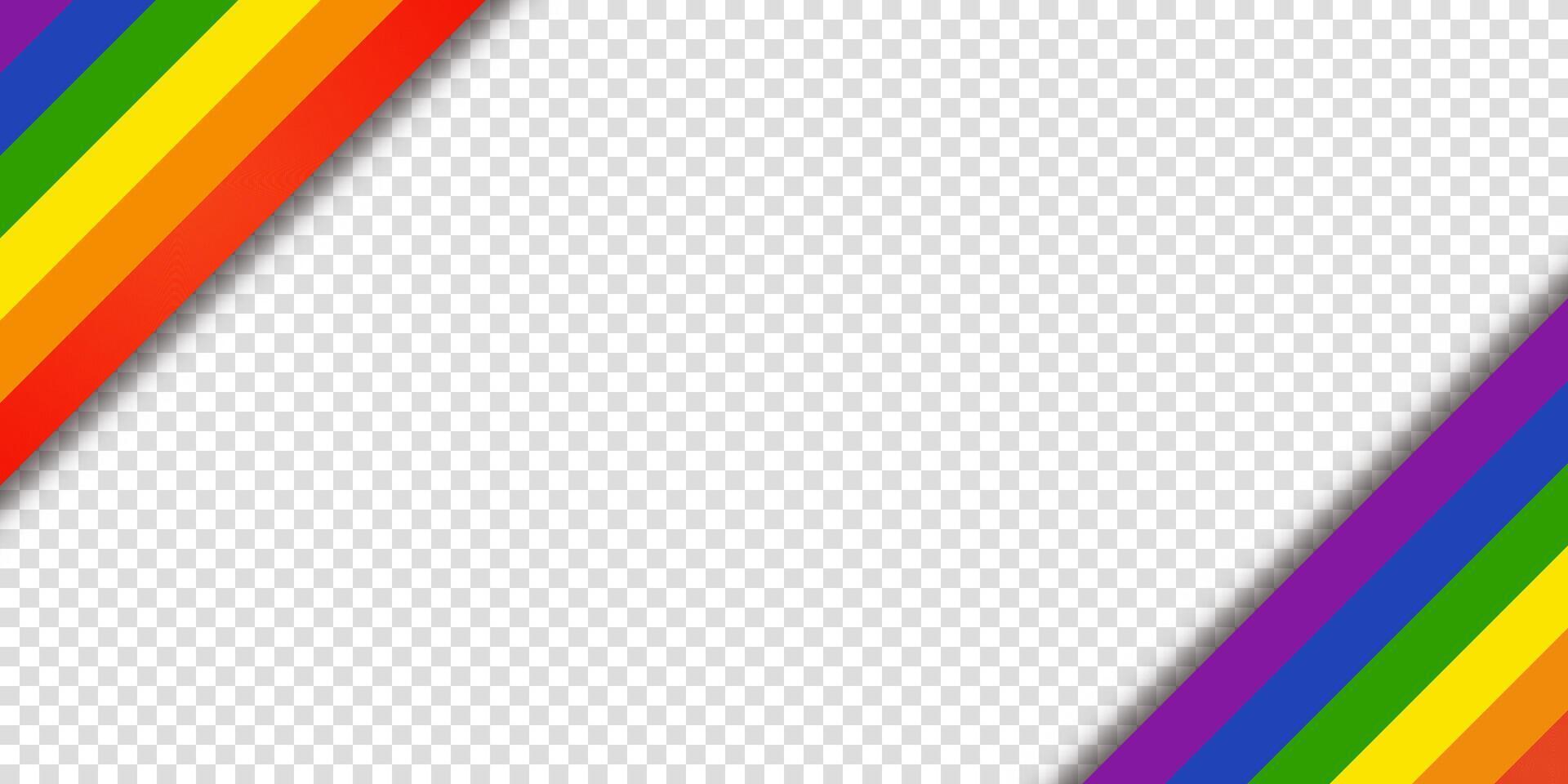 Colorful LGBTQ pride ribbon with geometric design and rainbow colors on white background. Ideal for Pride Month, History Month, or branding. vector
