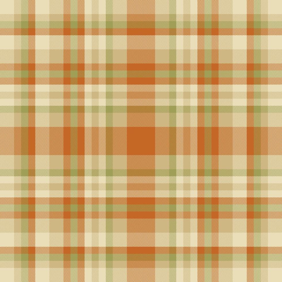 Symmetry plaid fabric seamless, tee textile texture tartan. Folk pattern check background in light and amber colors. vector