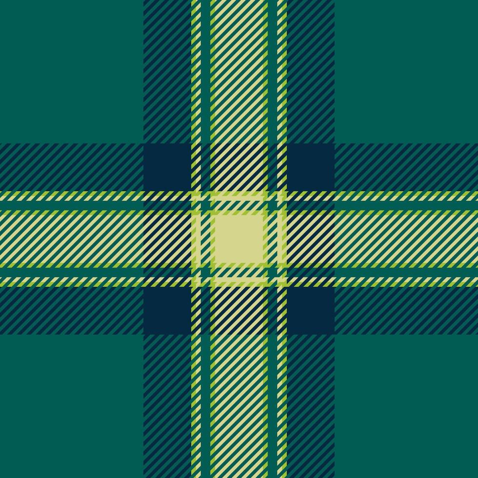Cultural textile pattern tartan, filigree plaid check texture. 2024 seamless background fabric in teal and dark colors. vector