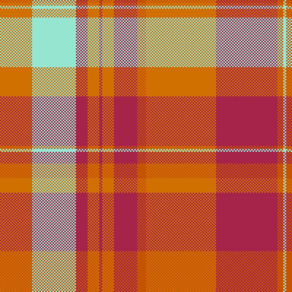 Pattern tartan of texture seamless fabric with a check background textile plaid. vector