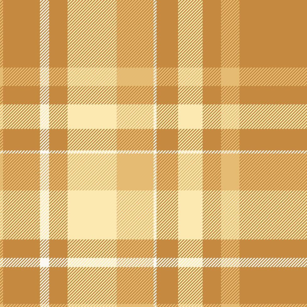 Elegant warmtoned plaid pattern in cream and brown hues. Perfect for autumnal designs, textile prints, website backgrounds, or packaging. Subtle texture adds visual interest. vector