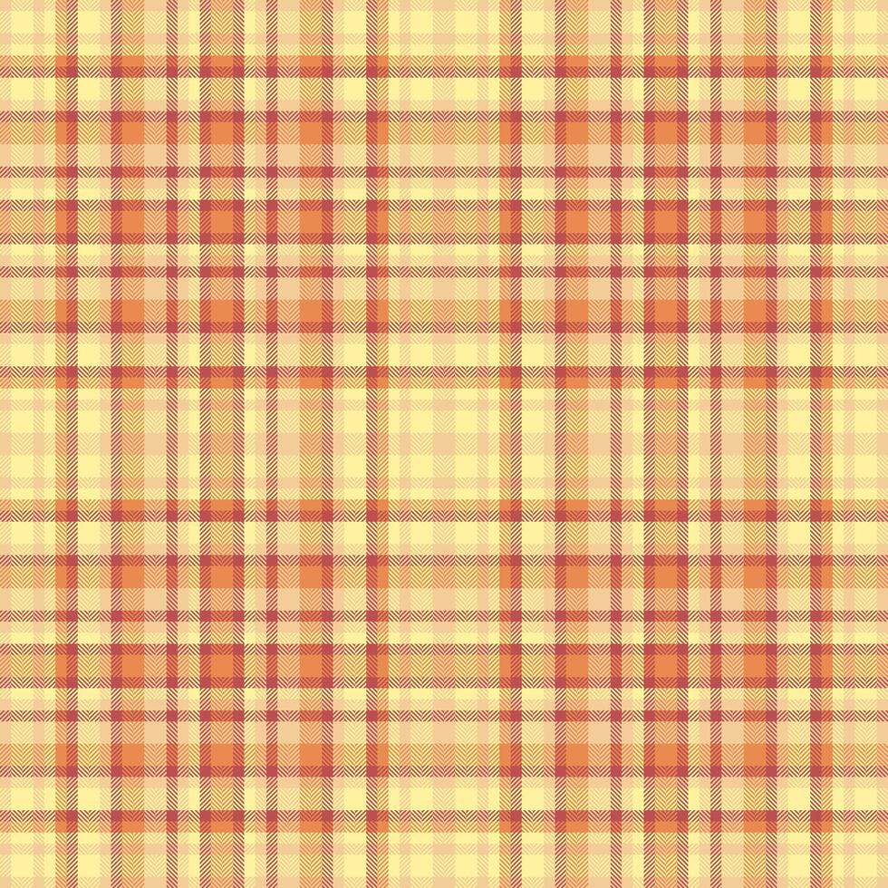 Warm, autumnal plaid pattern in soft orange and pale yellow tones. Perfect for fallthemed designs, textiles, or website backgrounds. Evokes feelings of warmth, comfort, and rustic charm. vector
