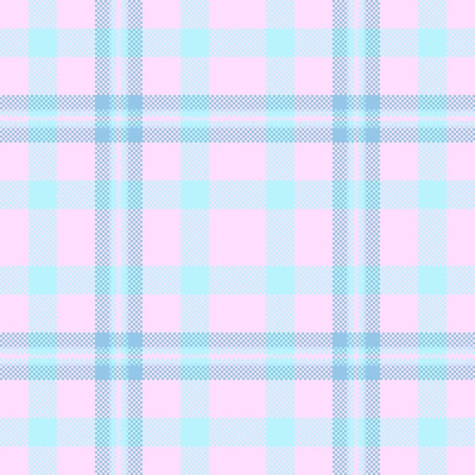 Many tartan check textile, image texture pattern fabric. Veil plaid background seamless in light and cyan colors. vector