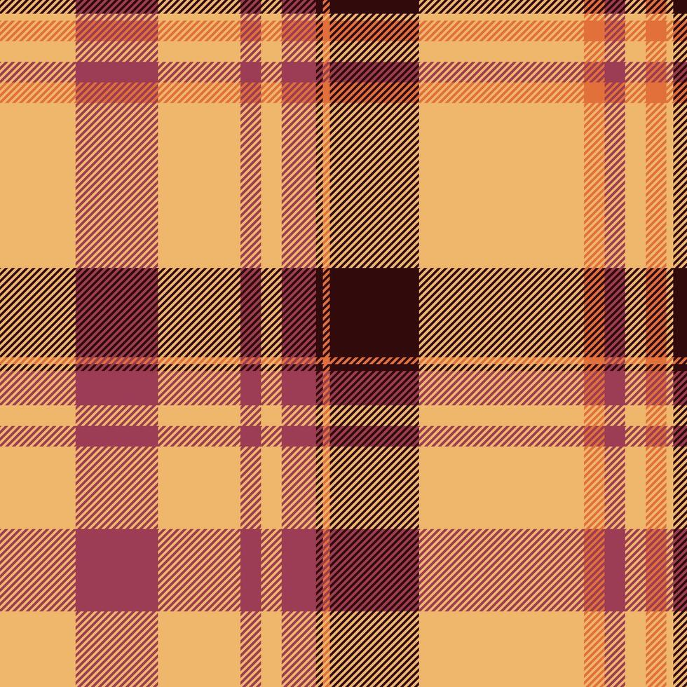 Artistic pattern textile check, dress seamless plaid . Ribbon texture tartan fabric background in orange and red colors. vector