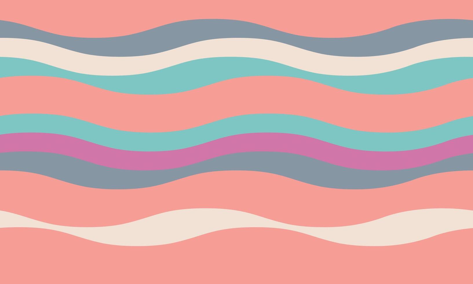 Serene pastel wave pattern. Soft, flowing lines create a calming, minimalist design perfect for backgrounds, websites, or textile prints. Evokes feelings of peace and tranquility. vector