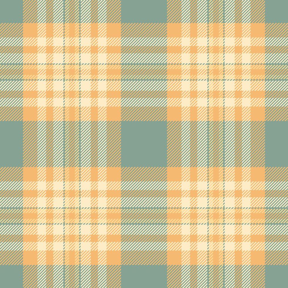 Elegant pastel plaid pattern. Soft orange, beige, and sage green hues create a calming, versatile texture ideal for fashion, home decor, and website backgrounds. vector