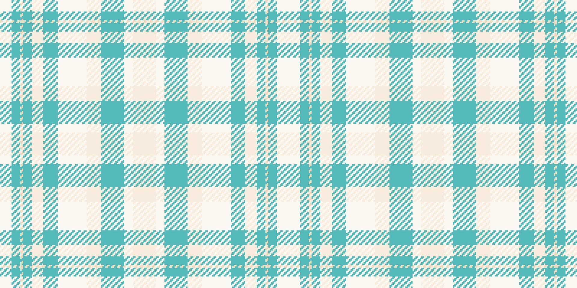 Serene teal and cream plaid pattern. Perfect for backgrounds, textiles, and crafting projects. This soft, textured design evokes feelings of comfort and nostalgia. vector