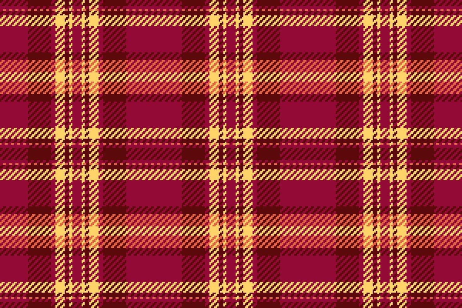 Shape fabric tartan check, refresh seamless pattern textile. Diamond background texture plaid in red and amber colors. vector