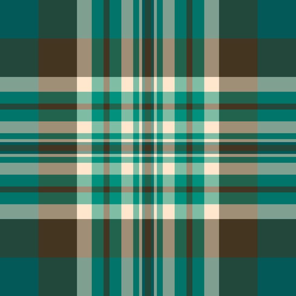 Dreamy fabric seamless background, calm plaid pattern. Rough check texture textile tartan in teal and pastel colors. vector