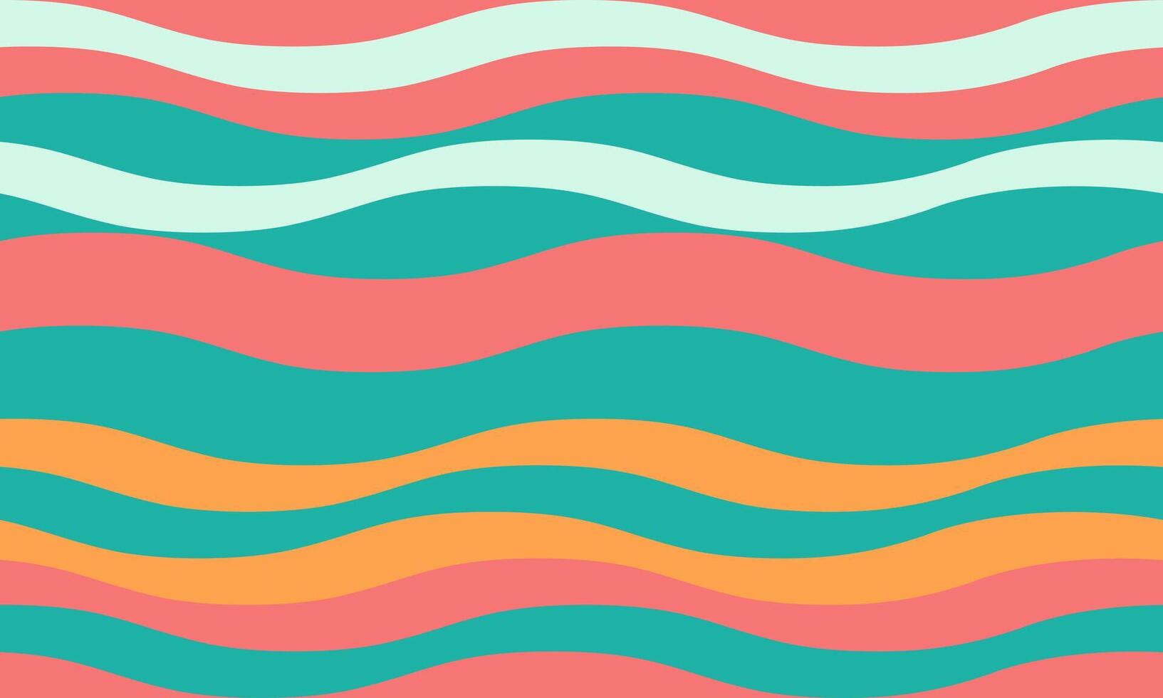 Vibrant wavy stripes in a cheerful color palette. Perfect for backgrounds, website design, or textile prints. This playful, abstract pattern evokes feelings of summer, energy, and optimism. vector