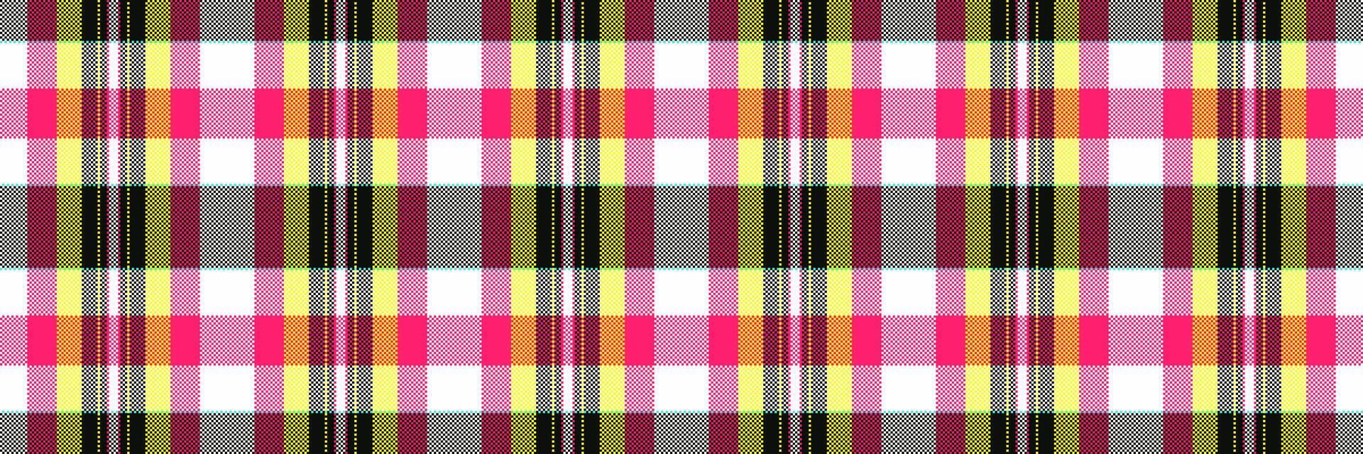 Lined fabric background texture, post check textile. Folklore pattern seamless tartan plaid in white and black colors. vector