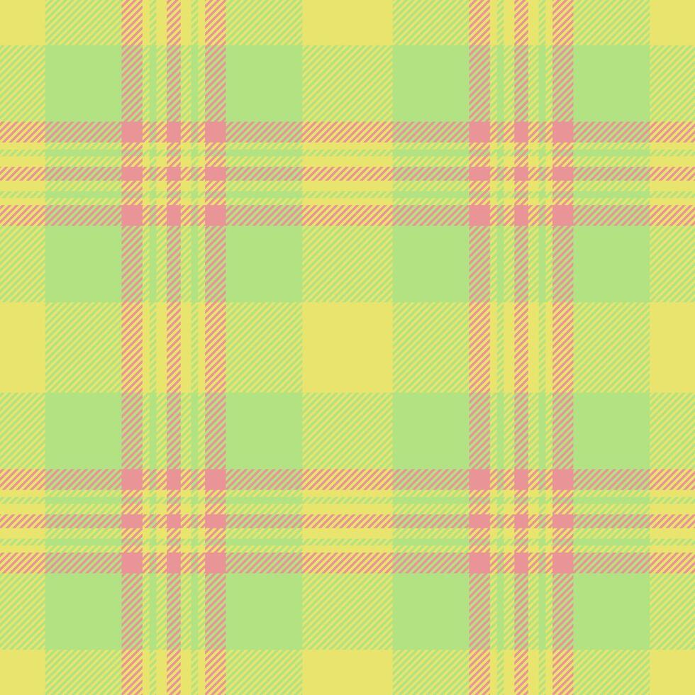 Nostalgia tartan texture background, collage seamless fabric check. Wide pattern plaid textile in green and yellow colors. vector