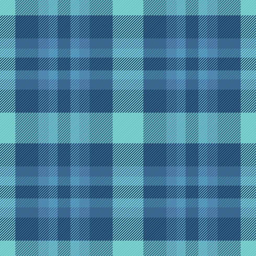 Seamless teal and navy blue plaid pattern. Perfect for textile designs, apparel, website backgrounds, or any project needing a stylish, textured backdrop. vector