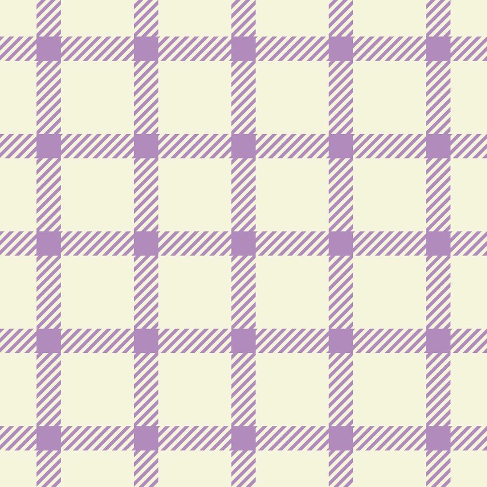 Elegant lavender and cream plaid pattern. Perfect for textile design, scrapbooking, websites, or stationery. Subtle yet stylish, this repeating texture offers a touch of sophistication and calm. vector