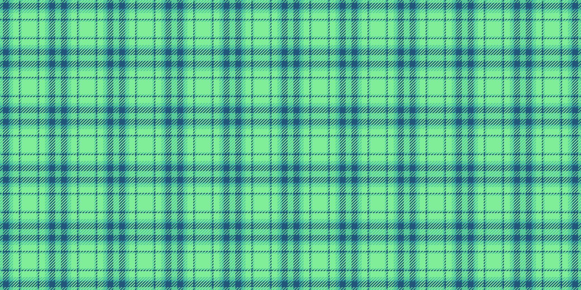 Popular check fabric pattern, window background texture tartan. Kilt seamless plaid textile in cyan and green colors. vector