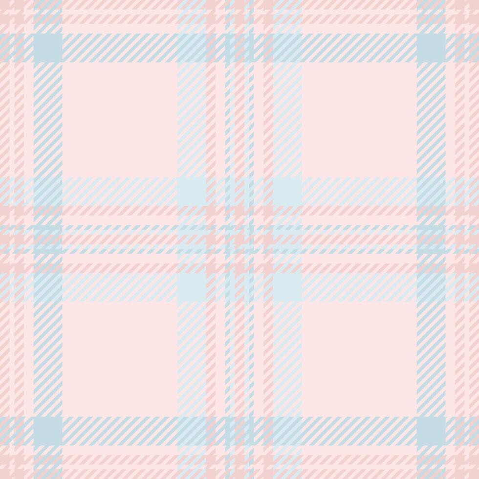 Jacket background texture textile, custom seamless pattern . Material plaid tartan check fabric in light and misty rose colors. vector