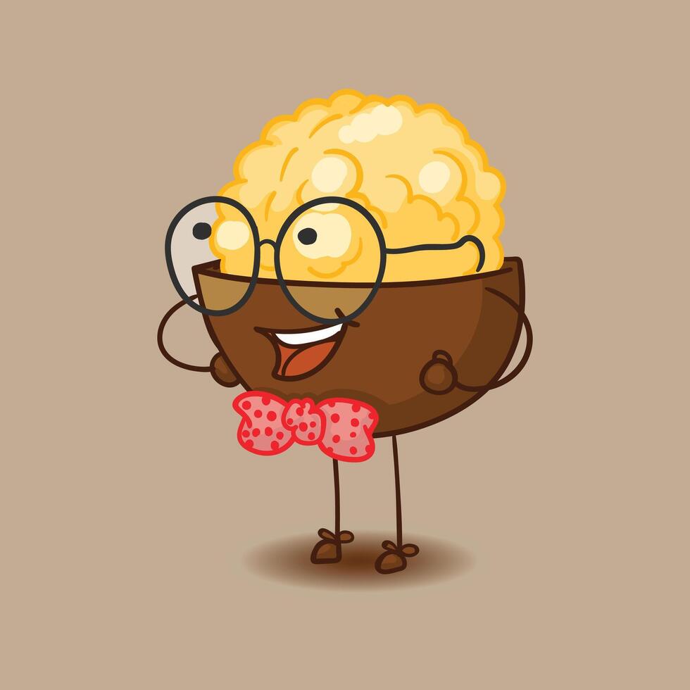 hand drawn walnut mascots, perfect for both online and print projects. Ideal for menus, banners, and social media, it adds a creative and funny touch to your graphics or branding. vector