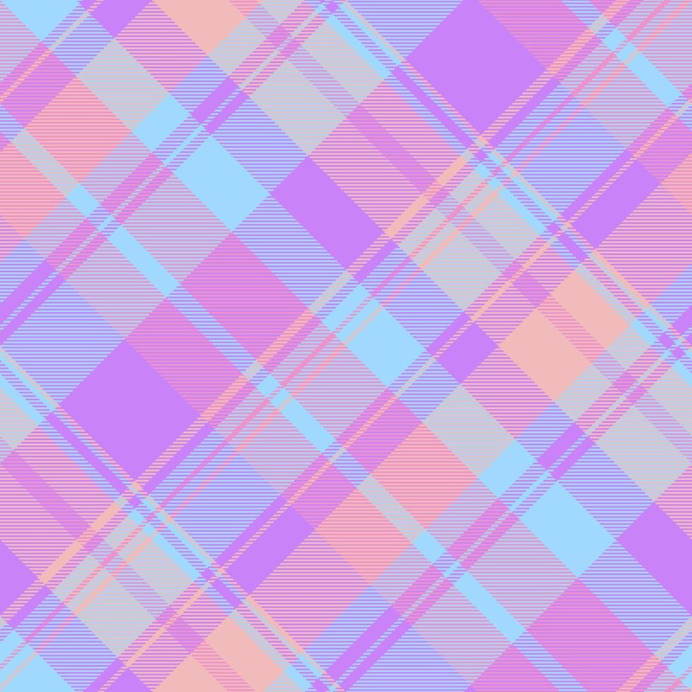 Pasteltoned plaid pattern in soft pinks, purples, and blues. A cheerful, modern design ideal for backgrounds, textiles, and branding projects. vector
