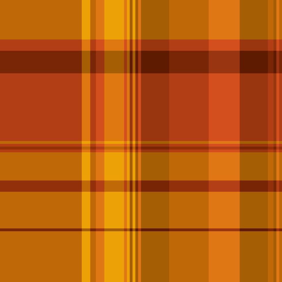 Mix fabric pattern plaid, refresh textile tartan texture. Composition seamless check background in orange and bright colors. vector