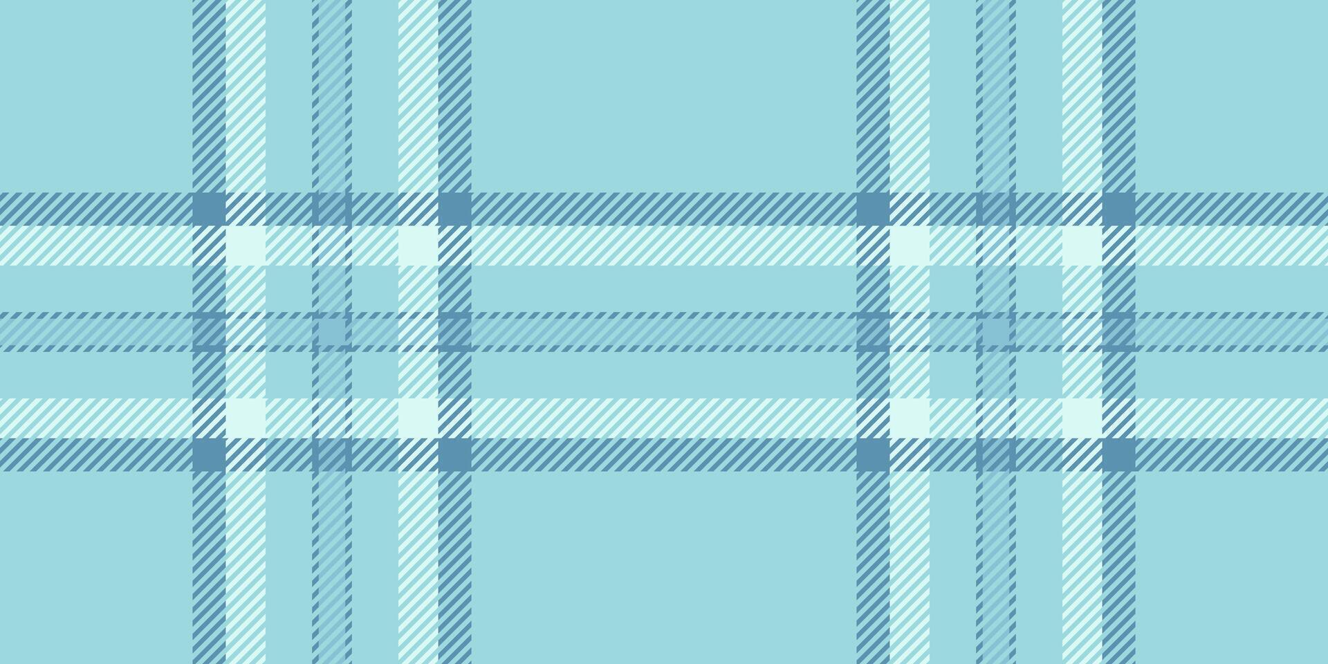 Serene aqua blue and white plaid pattern. Perfect for textile design, website backgrounds, or crafting projects. This calming, minimalist texture evokes feelings of peace and tranquility. vector