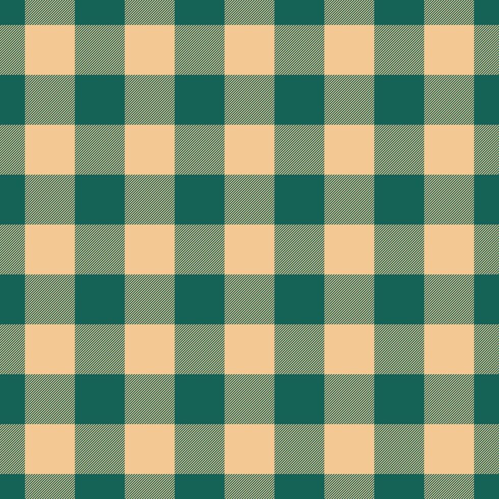 Elegant teal and beige gingham pattern. Perfect for textile design, website backgrounds, or crafting projects. This classic check evokes feelings of warmth and rustic charm. vector