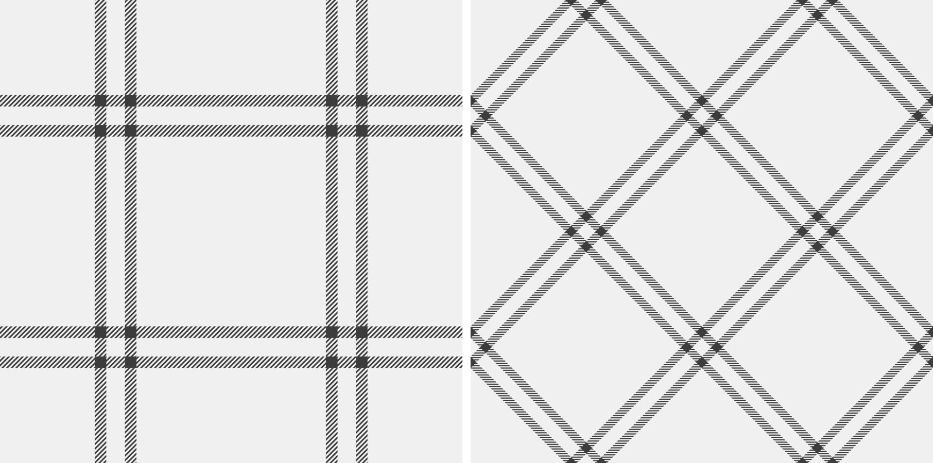 Fabric textile background of tartan texture with a check plaid pattern seamless. Set in monochrome colors for school uniform trends. vector