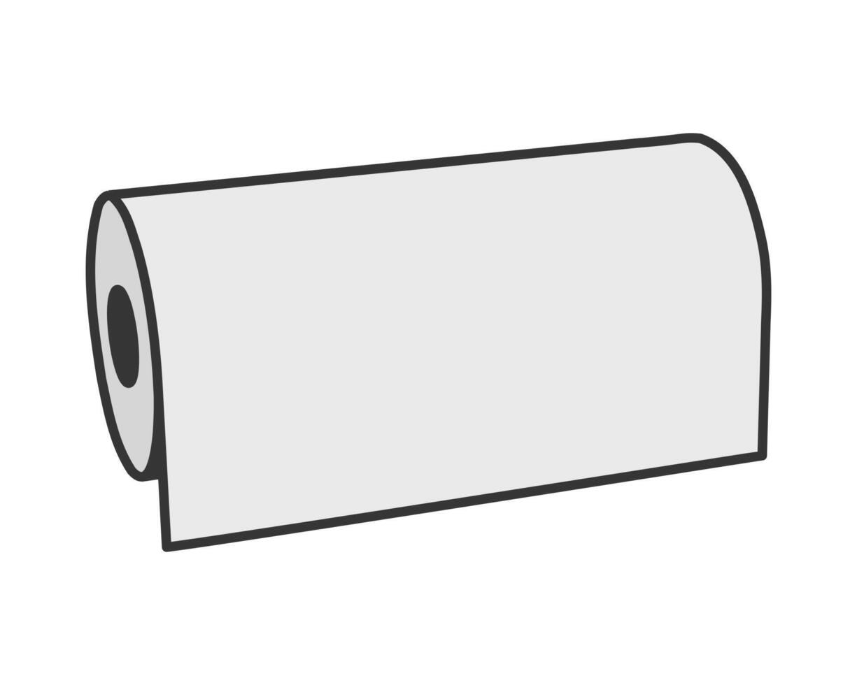 Simple illustration of a roll of paper, perfect for representing concepts of abundance, renewal, or clean beginnings. vector