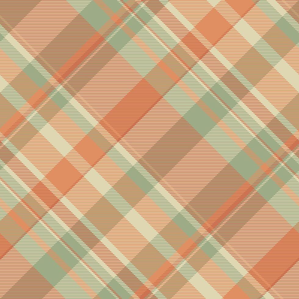 Room check tartan plaid, mix seamless texture background. Ceremony pattern fabric textile in orange and light colors. vector