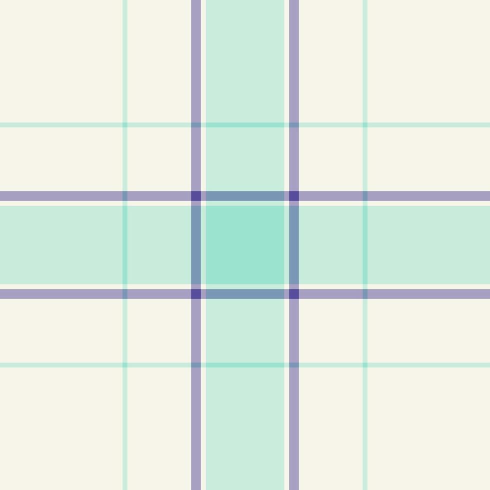 Soft pastel plaid pattern in mint green and lavender. Perfect for textile design, wrapping paper, or website backgrounds. Clean, simple, and visually appealing. vector