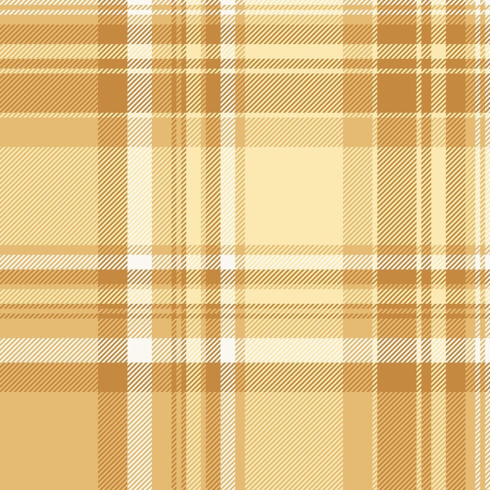 Scratch tartan plaid fabric, irish check textile seamless. Fall background texture pattern in amber and light colors. vector