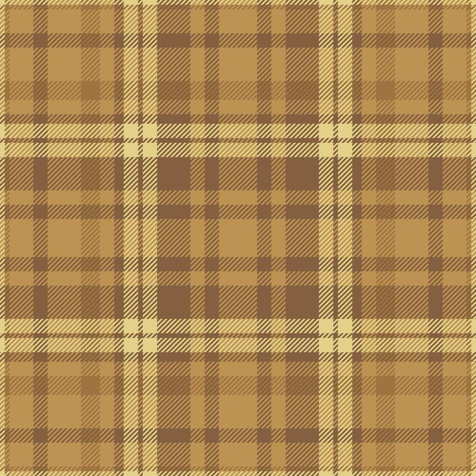 Elegant brown and beige plaid pattern. Perfect for fall or autumn designs, apparel, home decor, or website backgrounds. Seamless repeat texture in a classic style. vector