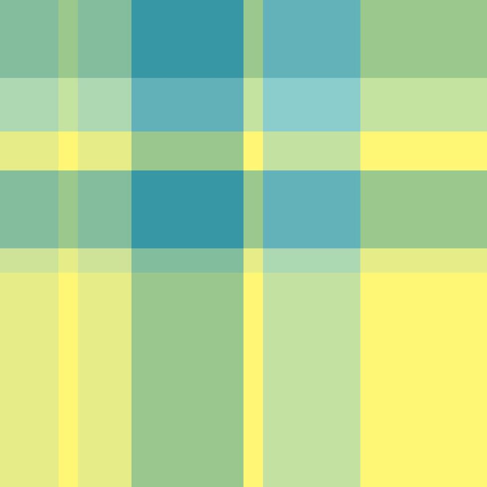 Linen tartan check plaid, reel seamless pattern. Advertisement textile fabric texture background in pastel and lime colors. vector