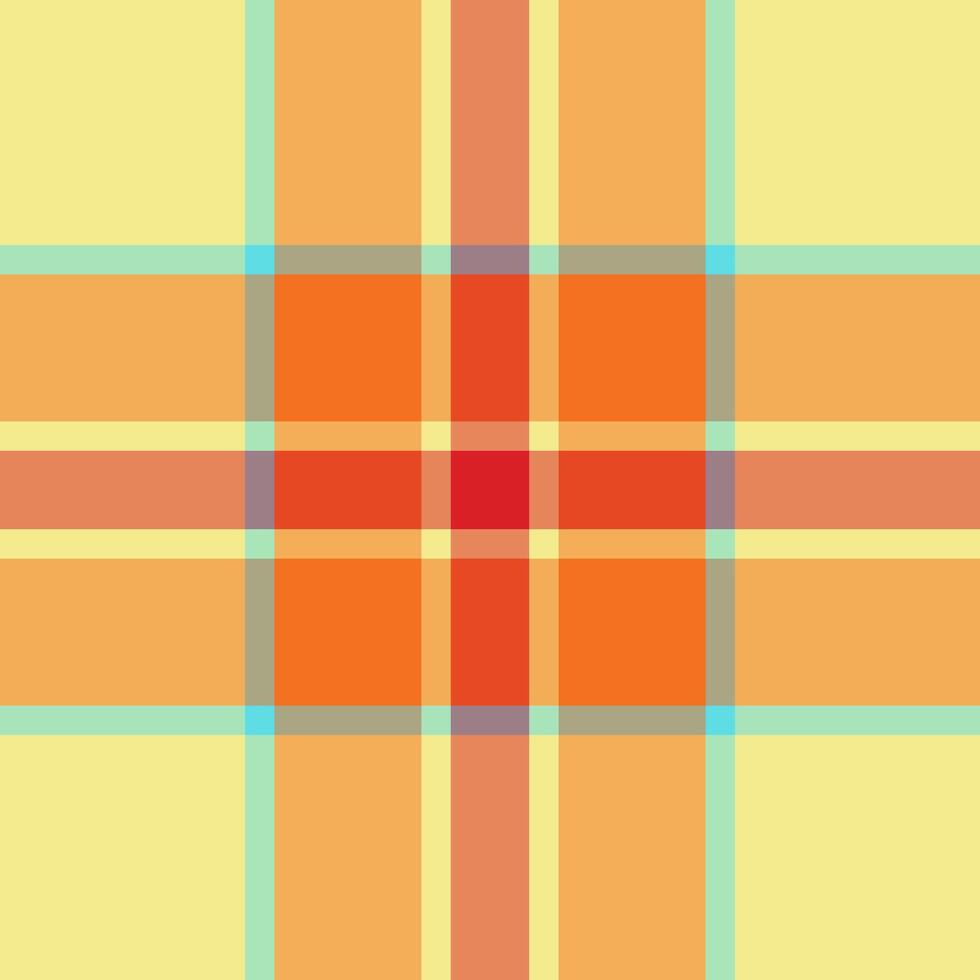 Vibrant plaid pattern in warm, sunny hues. Perfect for textile design, website backgrounds, or packaging. Evokes feelings of warmth, happiness, and summer. vector