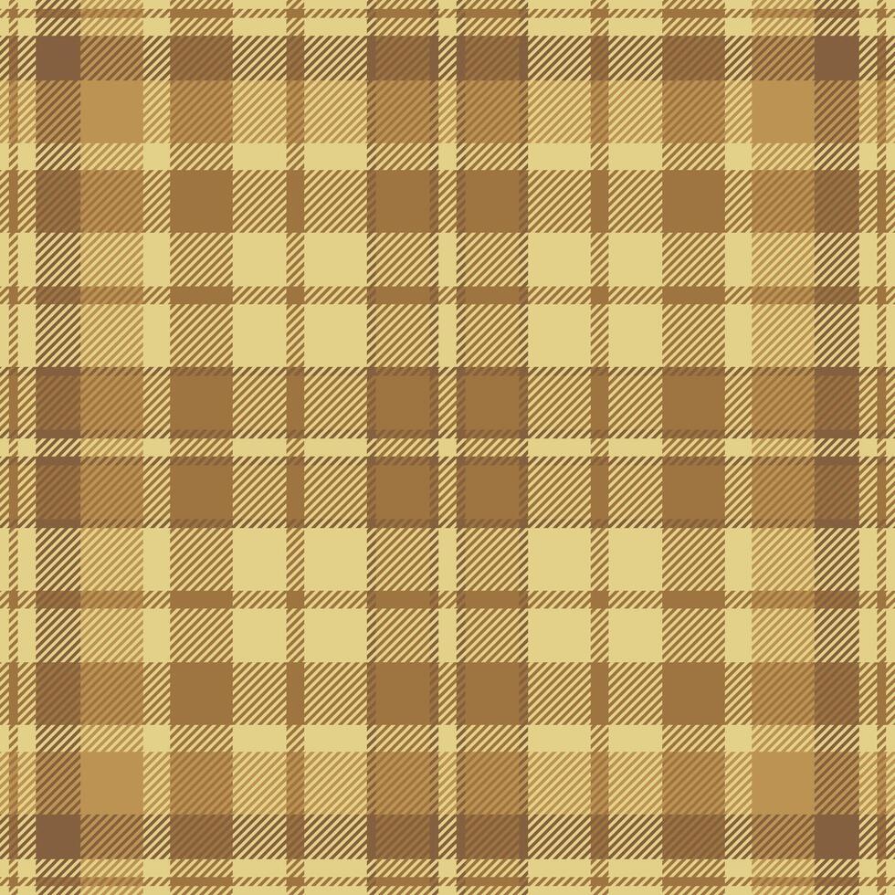 Elegant beige and brown plaid pattern. Perfect for textile design, apparel, or website backgrounds. Evokes warmth, comfort, and rustic charm. Versatile image for various design projects. vector