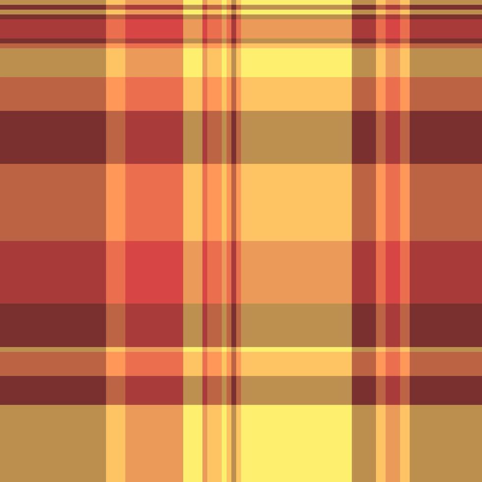 Warmtoned plaid pattern, perfect for fallthemed designs. Vibrant yellows, oranges, and reds create a cheerful and inviting texture. vector