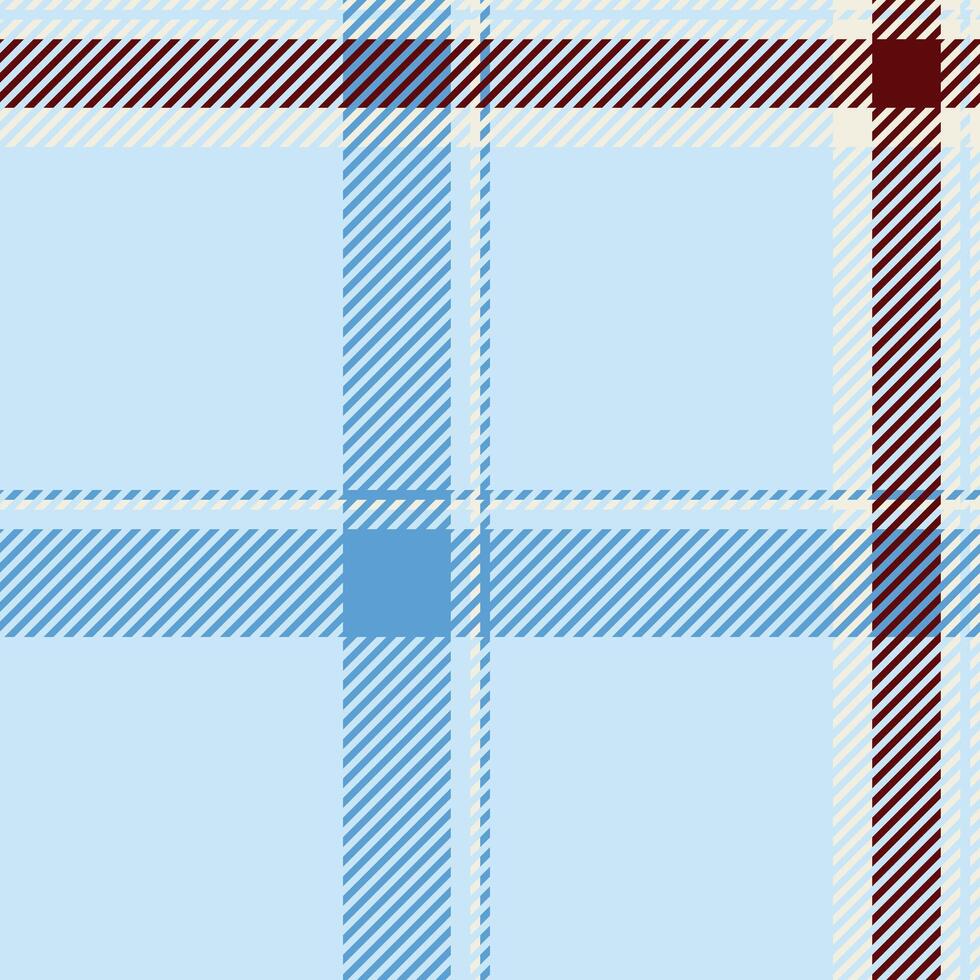 Short fabric pattern textile, victorian seamless tartan texture. Dreamy check plaid background in light and cyan colors. vector