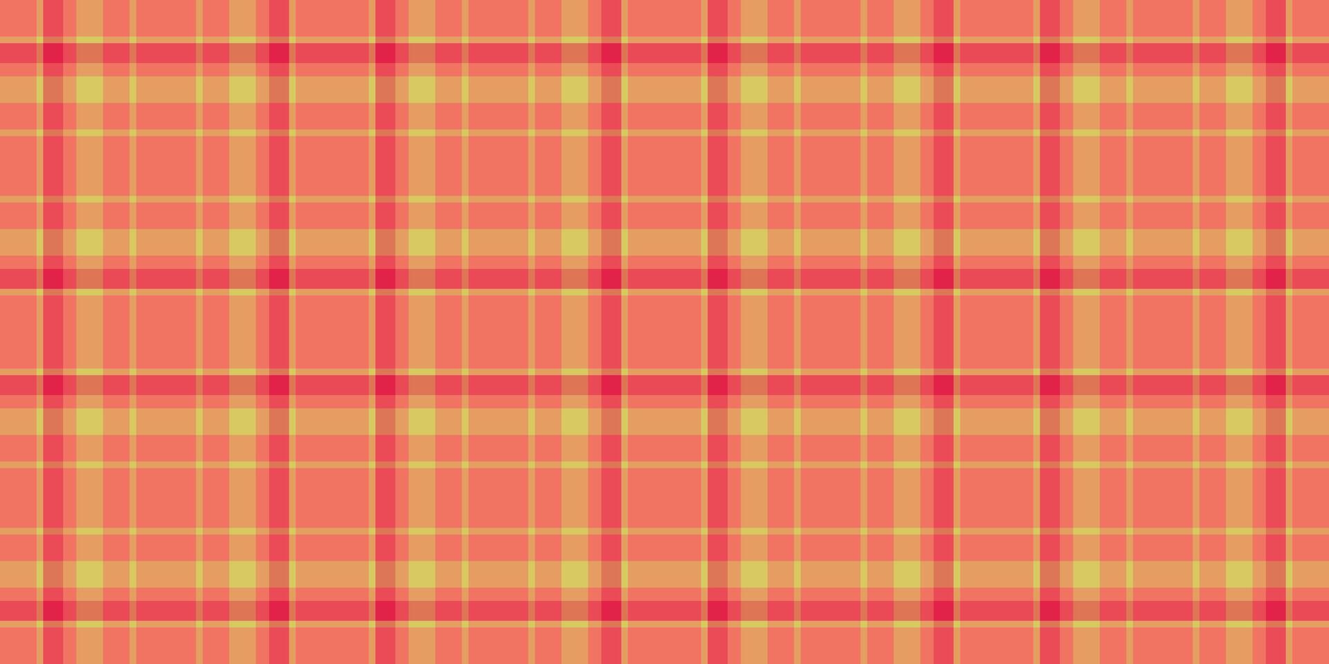 Vibrant coral and gold plaid pattern. Perfect for textile design, website backgrounds, or crafting projects. vector