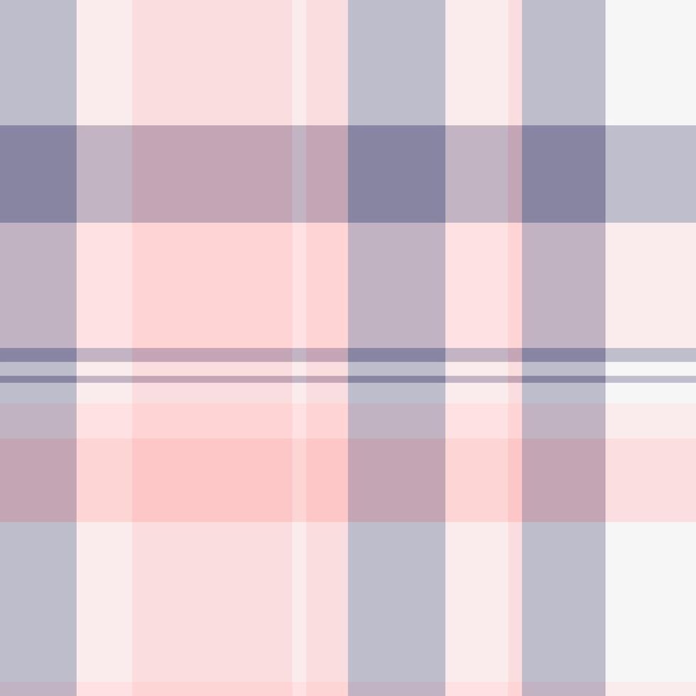 Bandana check pattern, classical plaid textile seamless. Harmony fabric background tartan texture in white and light colors. vector